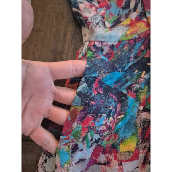 BB Dakota Abstract Multicolor Sleeveless Dress Size Small - Picture 2 of 6